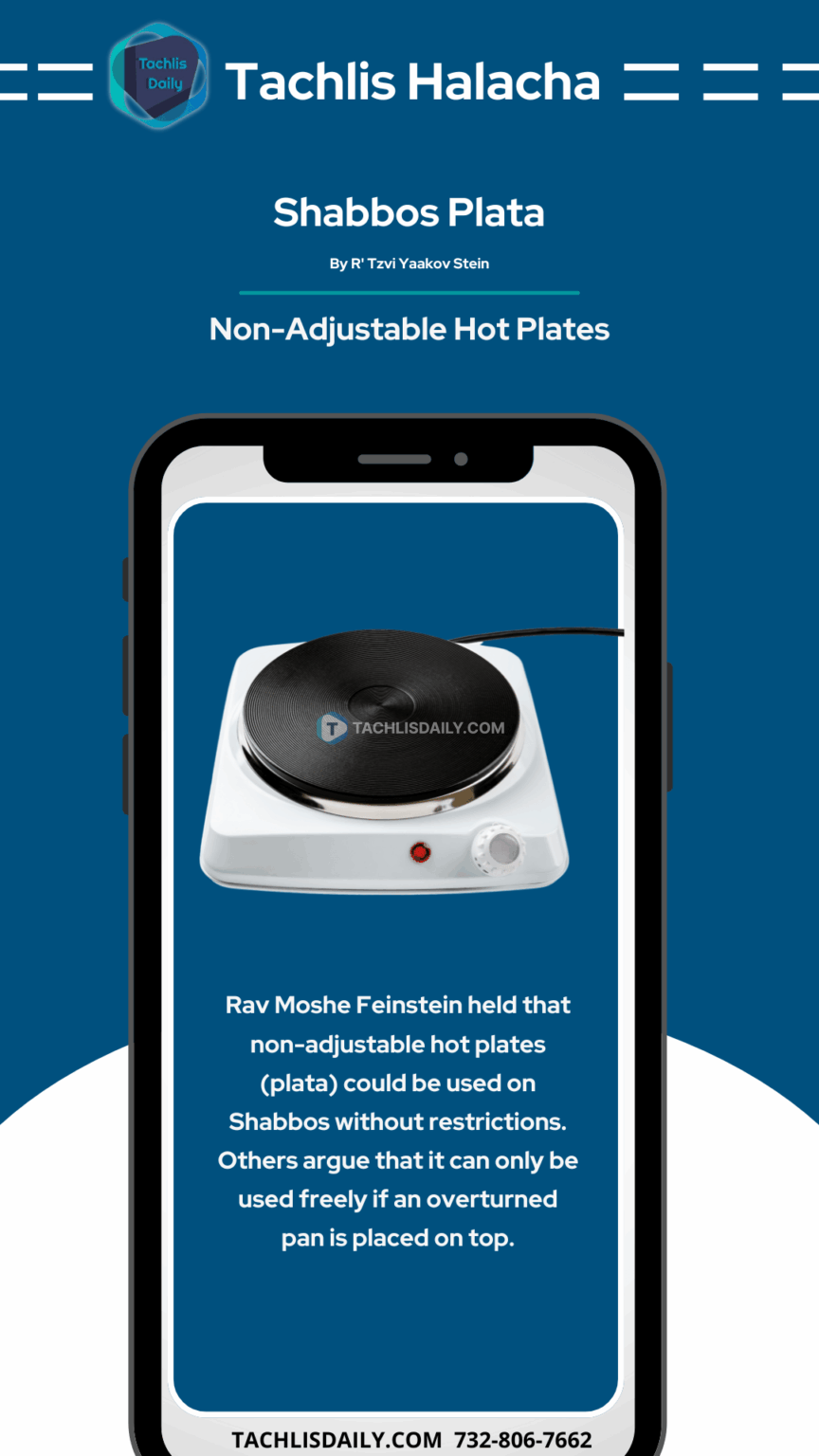 Tachlis Halacha Can A Hot Plate Be Used on Shabbos?